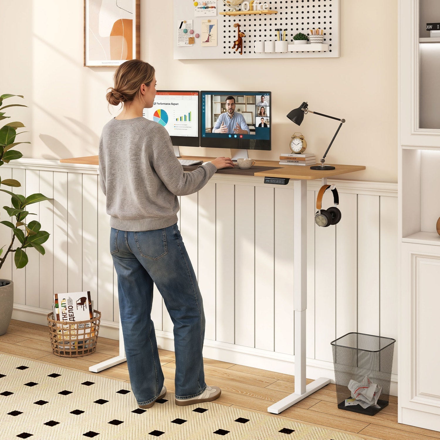 Electric Standing Desk 63x24 Inch with Memory Presets