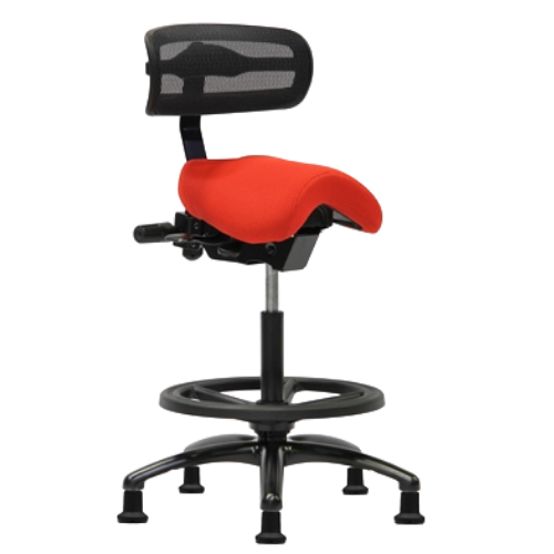 Performer Series Studio Stool With Backrest - Stealth Chairs