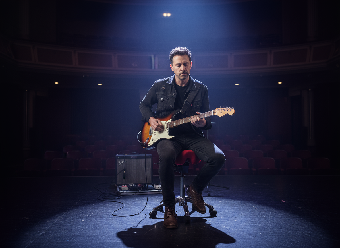 Performer Stealth Chair Series Studio Stool With Backrest