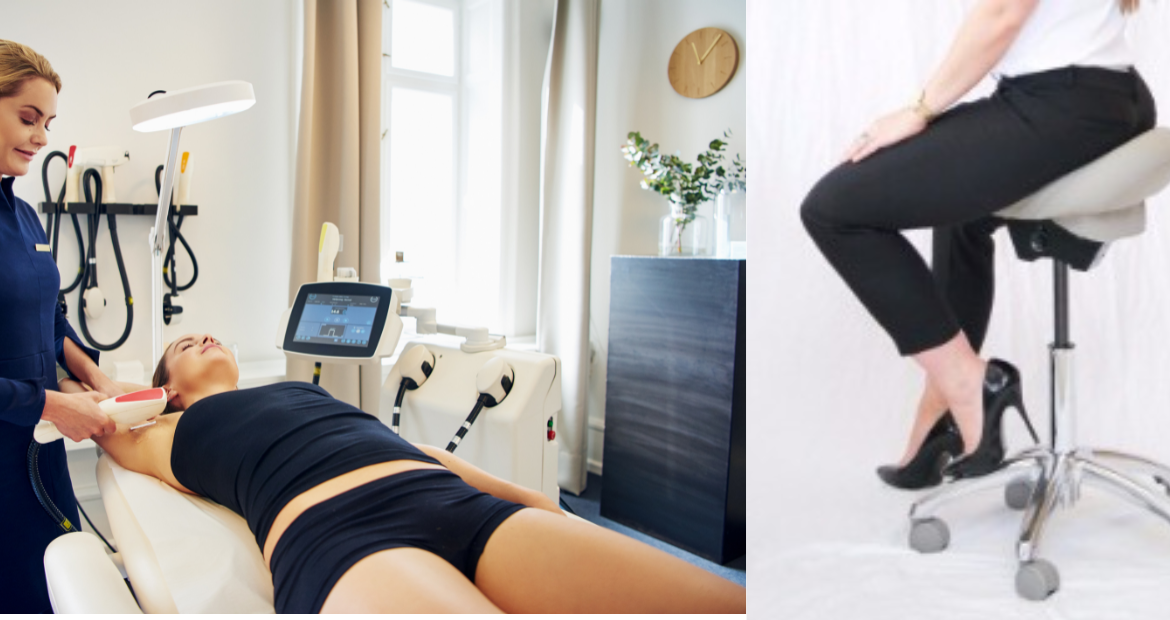 The Science Behind Ergonomic Seating in Electrolysis: How Saddle Stools Can Reduce Back Pain and Increase Comfort