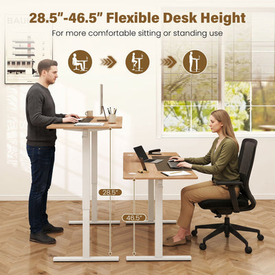 Electric Standing Desk 63x24 Inch with Memory Presets