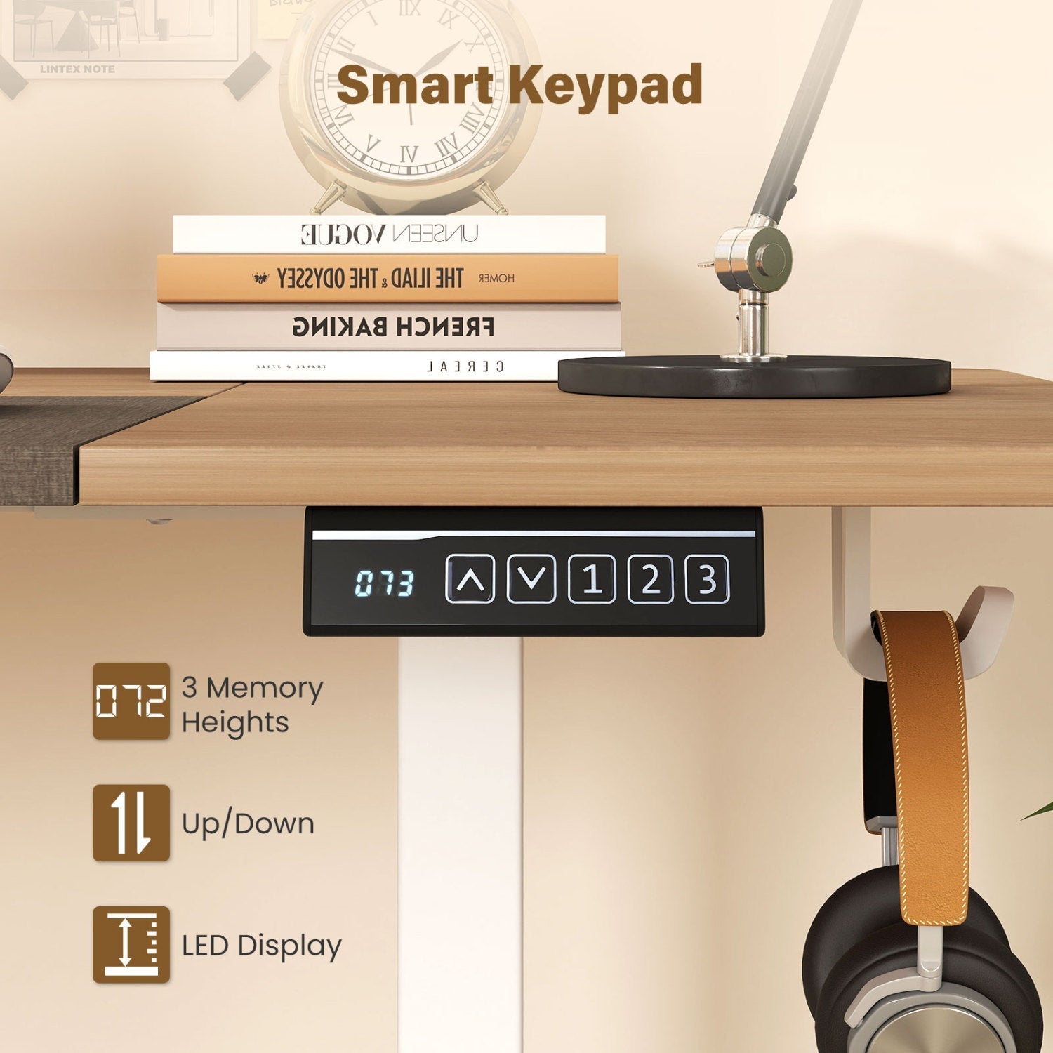 Electric Standing Desk 63x24 Inch with Memory Presets