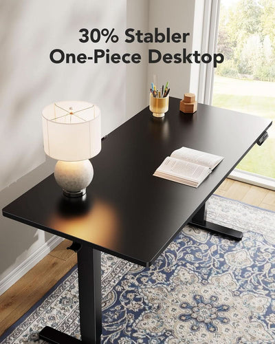 Electric Standing Desk 48x24 Inch Adjustable Height 4 Memory Settings Black