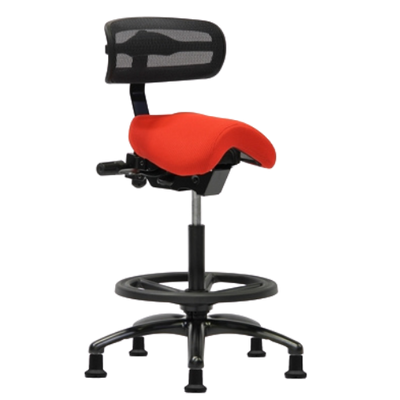  Performer Series Studio Stool With Backrest - Stealth Chairs