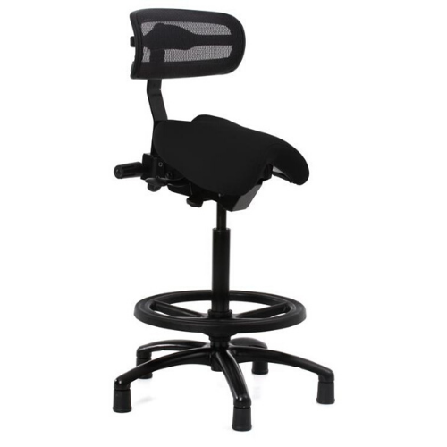  Performer Series Studio Stool With Backrest - Stealth Chairs