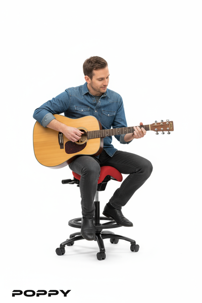 Performer Stealth Chair Series Studio Stool With Backrest