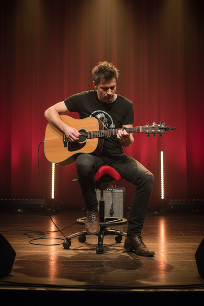 Performer Stealth Chair Series Studio Stool With Backrest