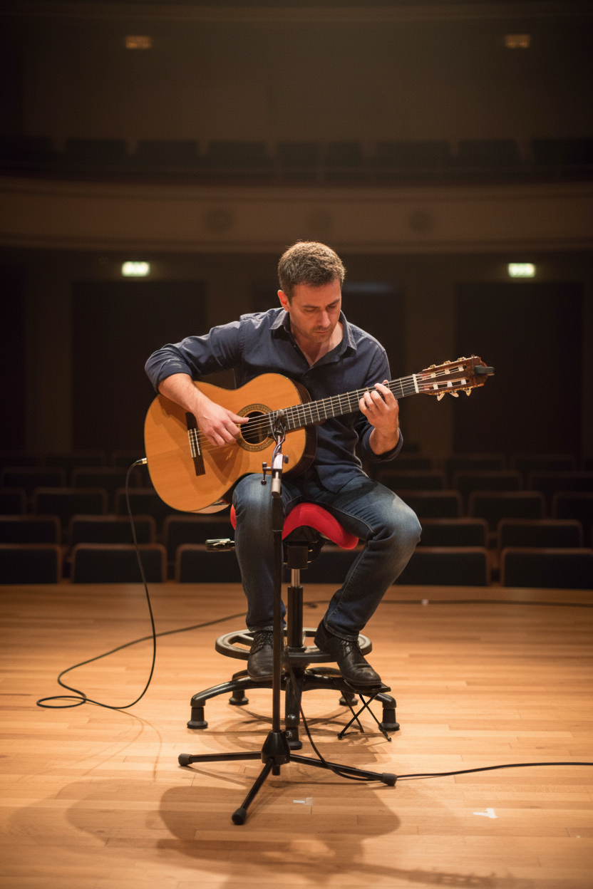 Performer Stealth Chair Series Studio Stool With Backrest