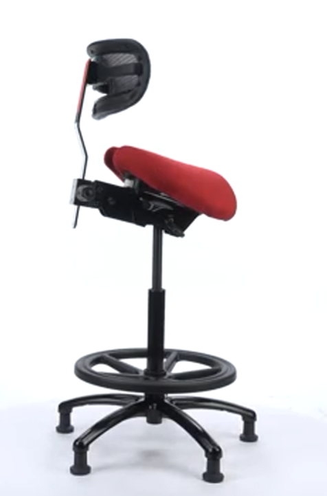  Performer Series Studio Stool With Backrest - Stealth Chairs