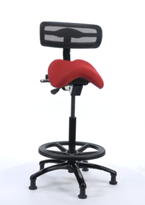  Performer Series Studio Stool With Backrest - Stealth Chairs