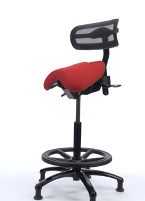  Performer Series Studio Stool With Backrest - Stealth Chairs